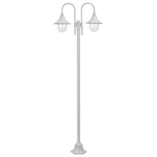 Lampione Da Giardino E27 220 Cm Alluminio 2 Lampade