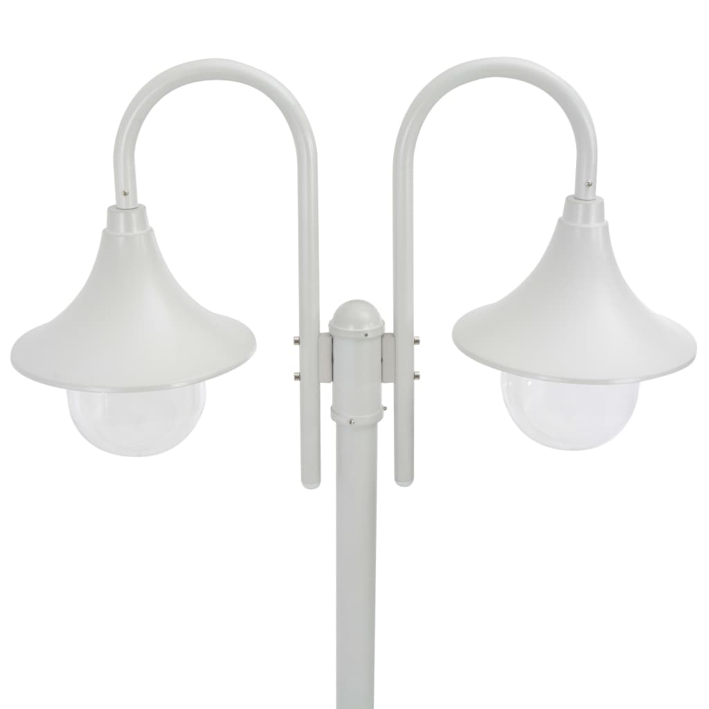 Lampione Da Giardino E27 220 Cm Alluminio 2 Lampade