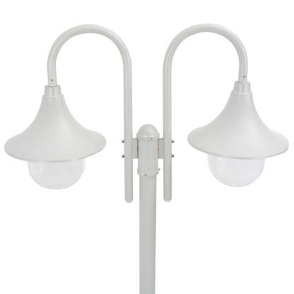 Lampione Da Giardino E27 220 Cm Alluminio 2 Lampade
