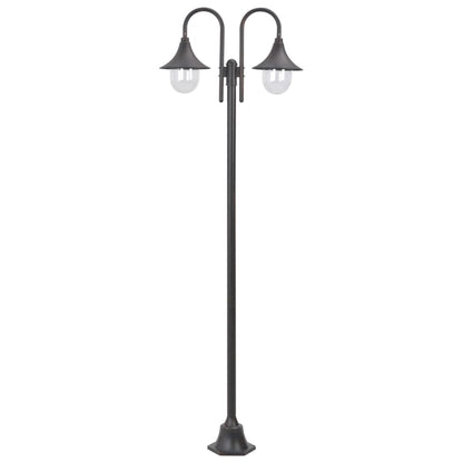 Lampione Da Giardino E27 220 Cm Alluminio 2 Lampade