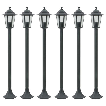 Lampioni Da Giardino 6Pz E27 110 Cm Alluminio
