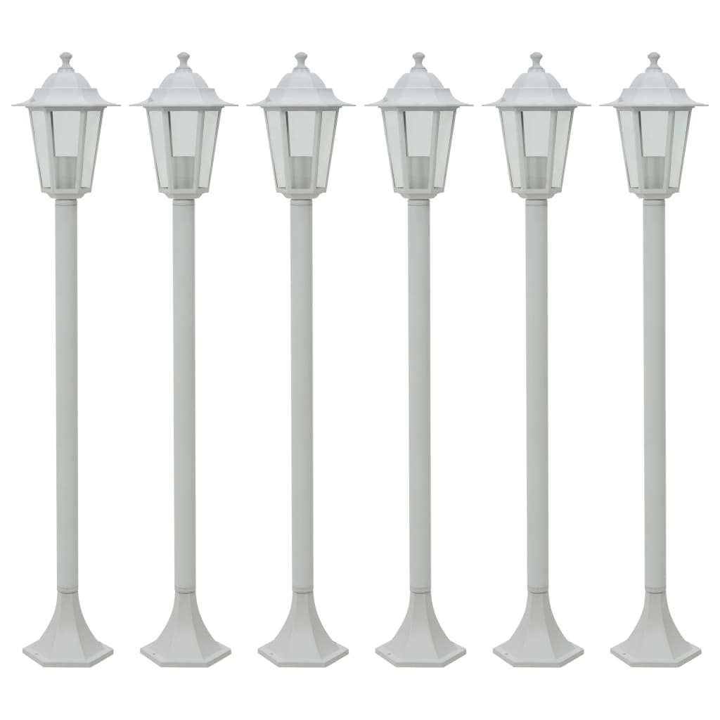 Lampioni Da Giardino 6Pz E27 110 Cm Alluminio