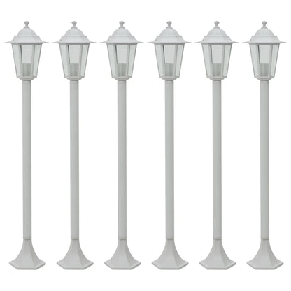 Lampioni Da Giardino 6Pz E27 110 Cm Alluminio