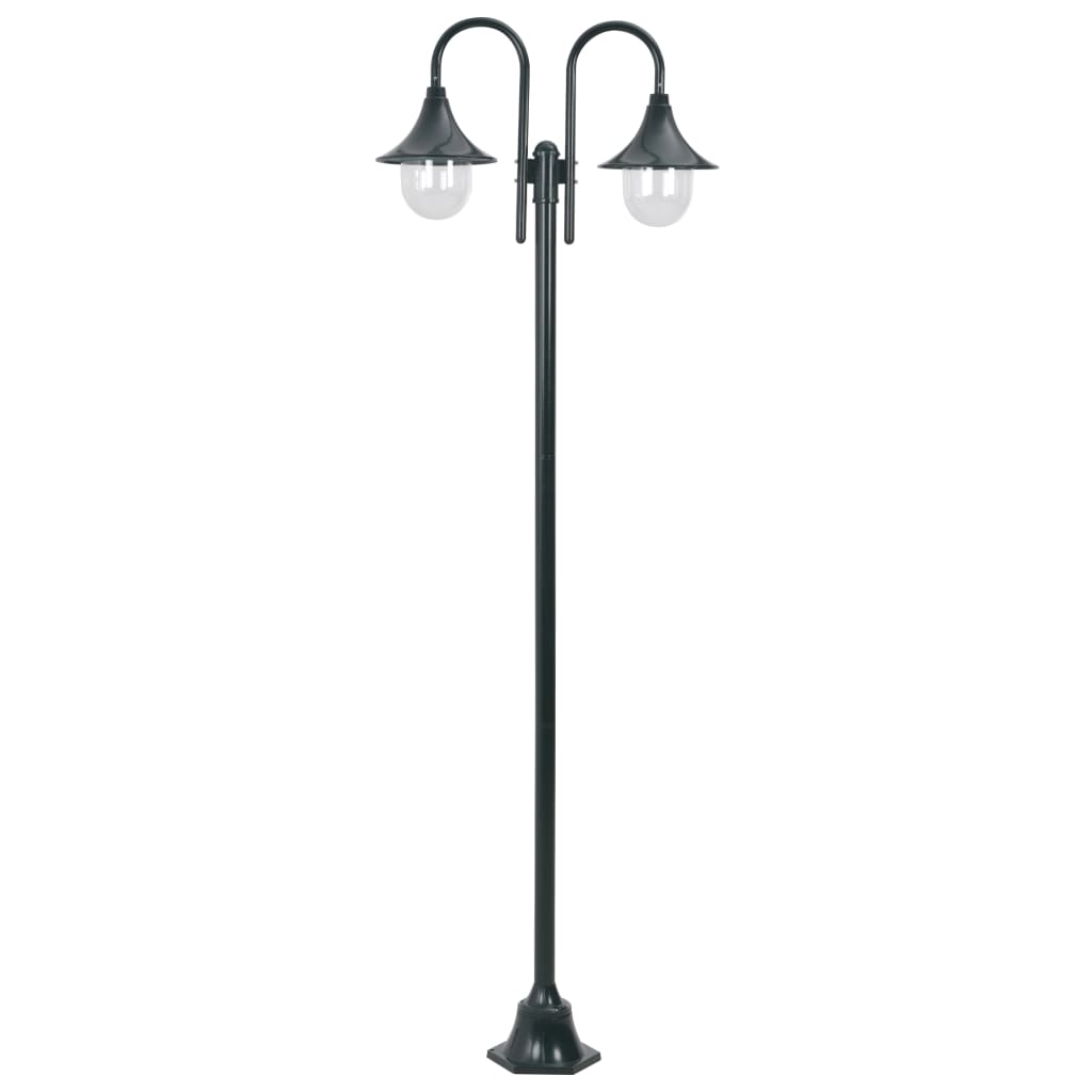 Lampione Da Giardino E27 220 Cm Alluminio 2 Lampade