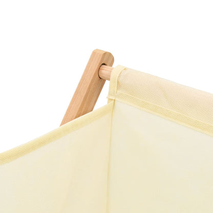 Portabiancheria In Legno Di Cedro E Tessuto Beige 42X41X64 Cm