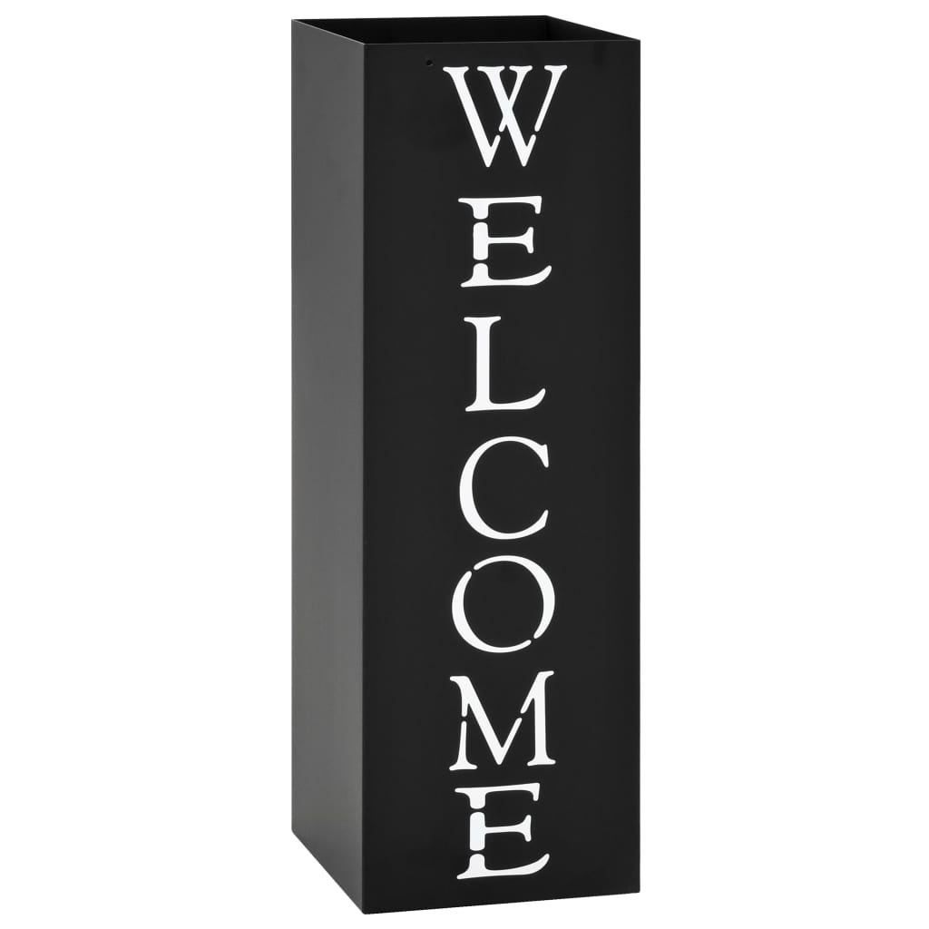 Porta Ombrelli Con Motivi A Foglie In Acciaio