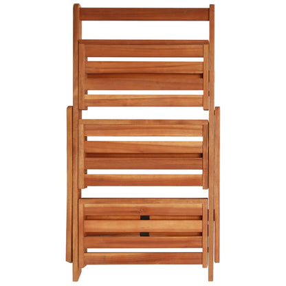 Piedistallo Per Piante A 3 Livelli 50X63X80Cm Massello D'acacia