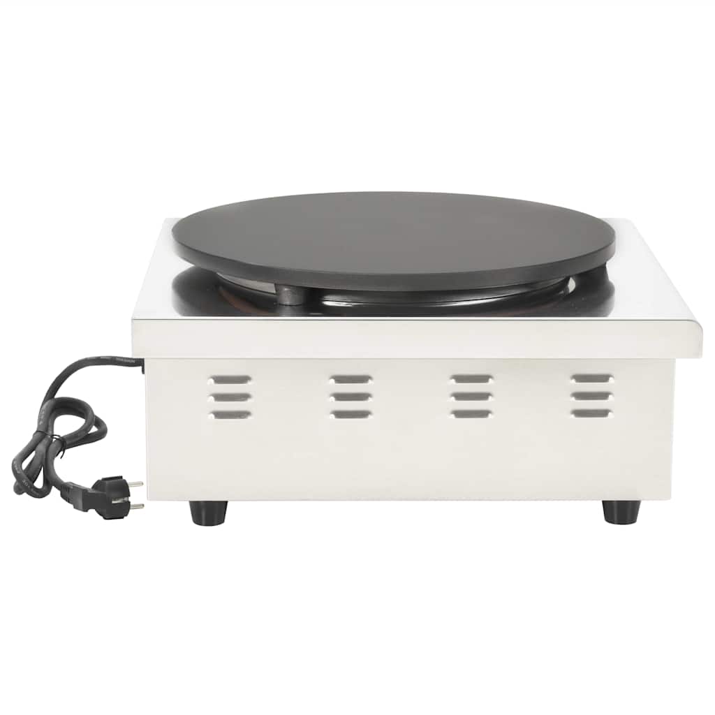 Piastra Elettrica Per Crepes Con Vassoio Estraibile 40 Cm 3000 W Nero