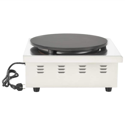Piastra Elettrica Per Crepes Con Vassoio Estraibile 40 Cm 3000 W Nero
