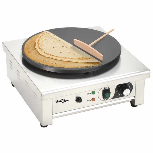 Piastra Elettrica Per Crepes Con Vassoio Estraibile 40 Cm 3000 W Nero