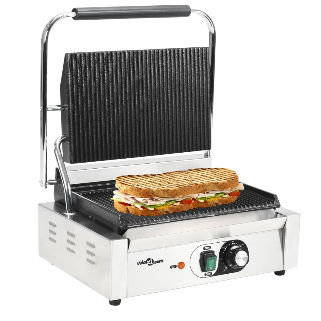 Doppia Griglia Per Panini Scanalata 3600 W 57X30,5X20 Cm