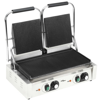 Doppia Griglia Per Panini Scanalata 3600 W 57X30,5X20 Cm