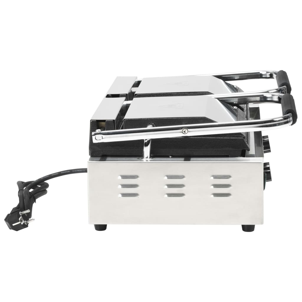 Doppia Griglia Per Panini Scanalata 3600 W 57X30,5X20 Cm