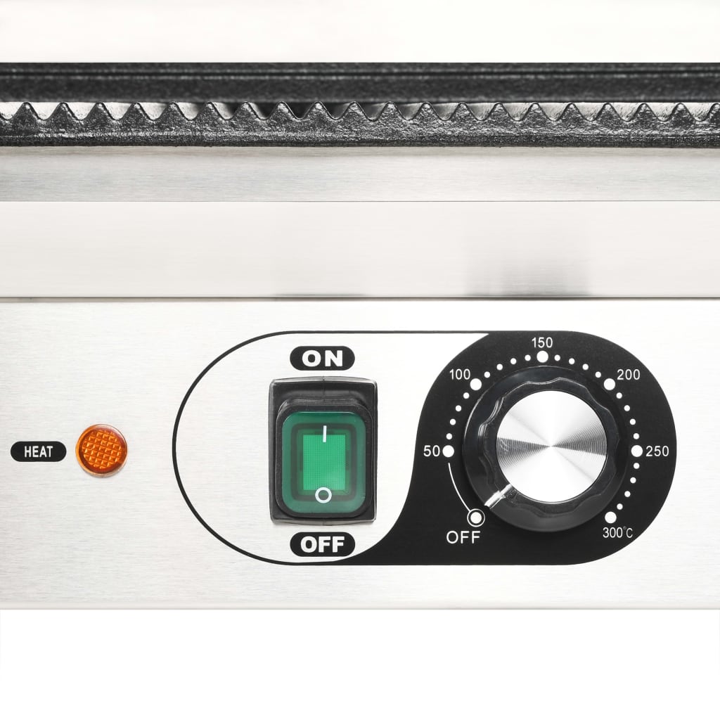 Doppia Griglia Per Panini Scanalata 3600 W 57X30,5X20 Cm