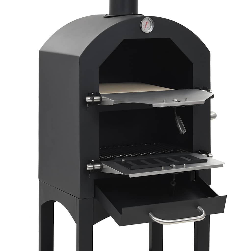 Forno Pizza Esterno A Carbonella Con Pietra Refrattaria
