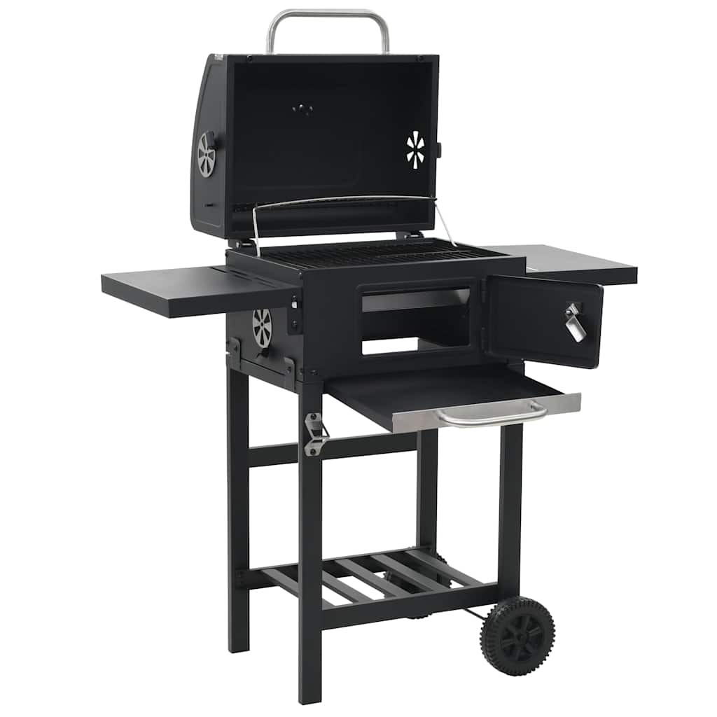 Barbecue A Carbonella Con Ripiano Inferiore Nero