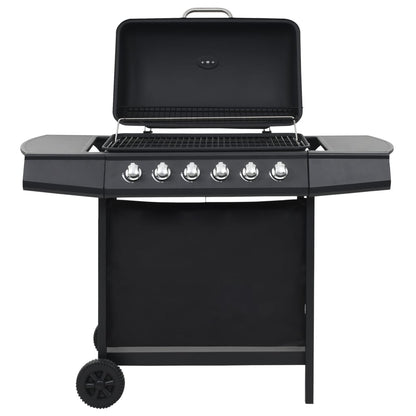 Barbecue Griglia A Gas 6 Fornelli Acciaio Inossidabile Argento