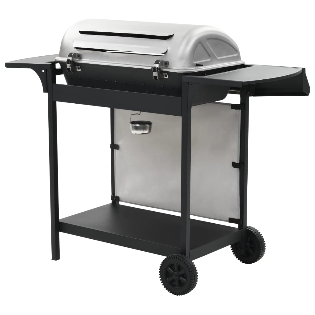 Barbecue Griglia A Gas 6 Fornelli Acciaio Inossidabile Argento