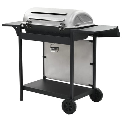 Barbecue Griglia A Gas 6 Fornelli Acciaio Inossidabile Argento