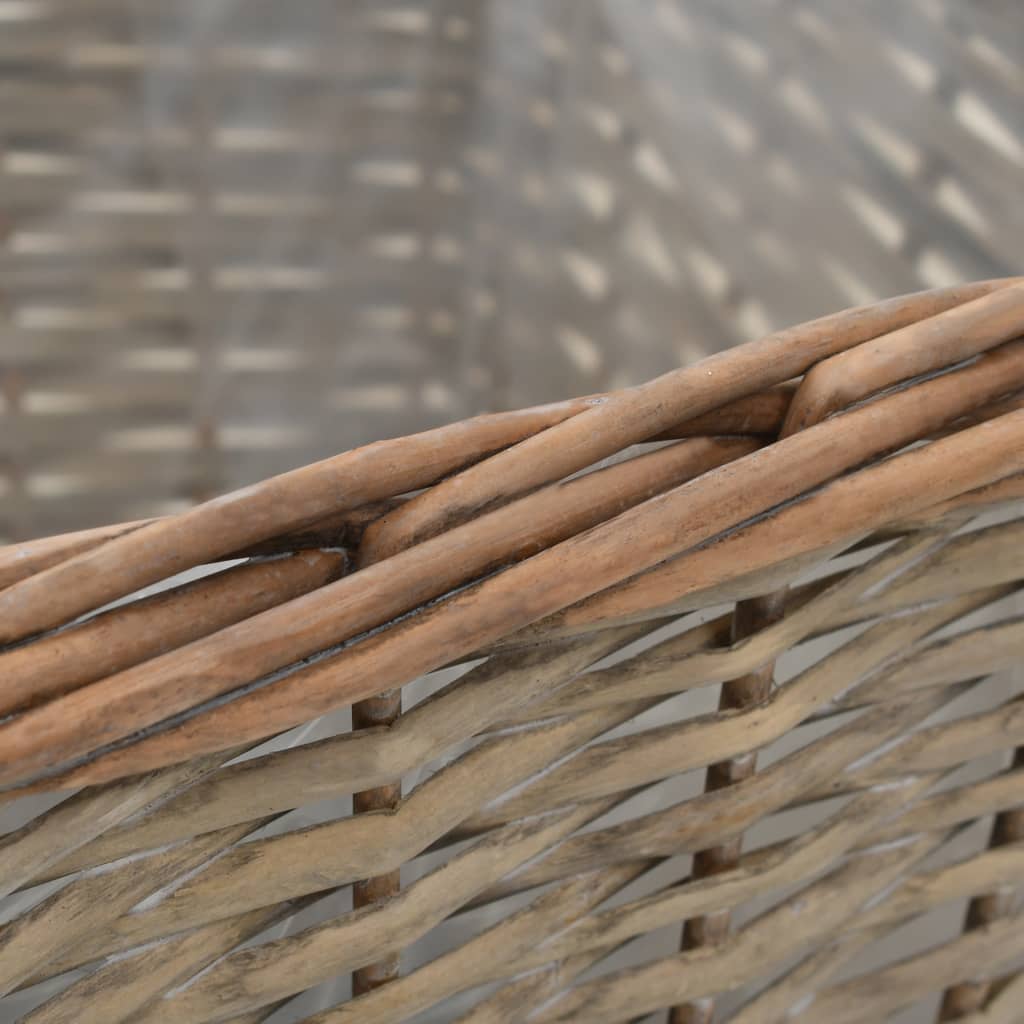 Letti Rialzati Da Giardino 3 Pz In Vimini E Rivestimento In Pe