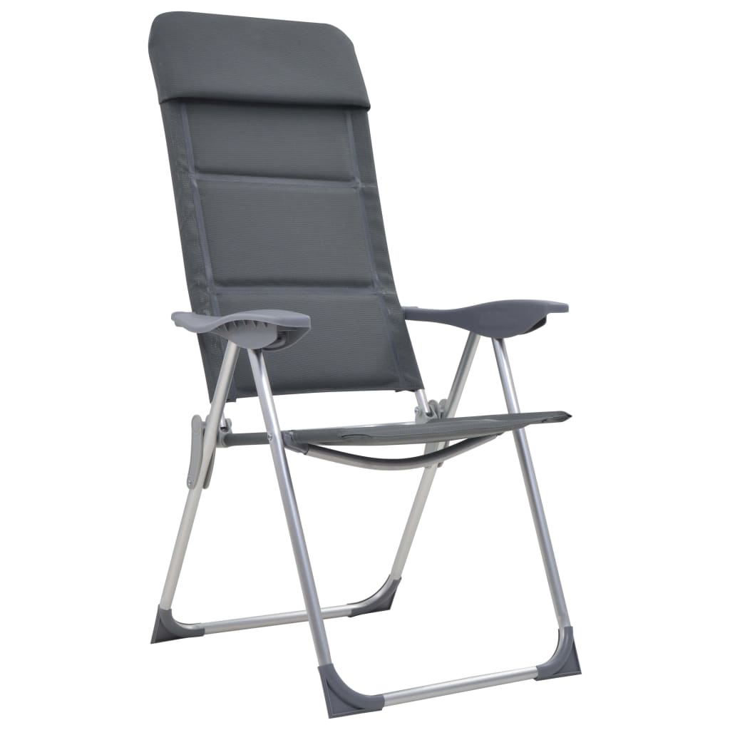 Sedie Da Campeggio 2 Pz In Alluminio 58X69X111 Cm