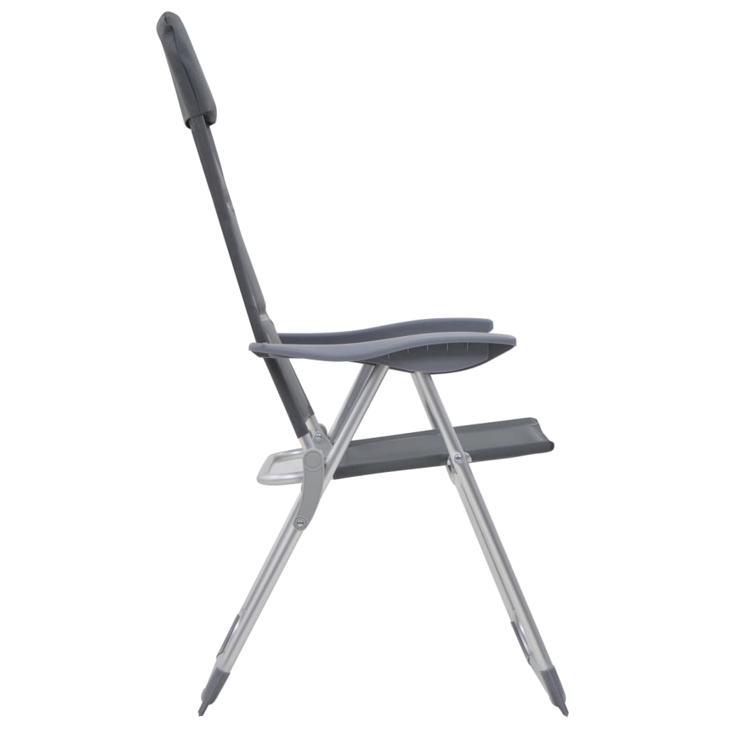 Sedie Da Campeggio 2 Pz In Alluminio 58X69X111 Cm