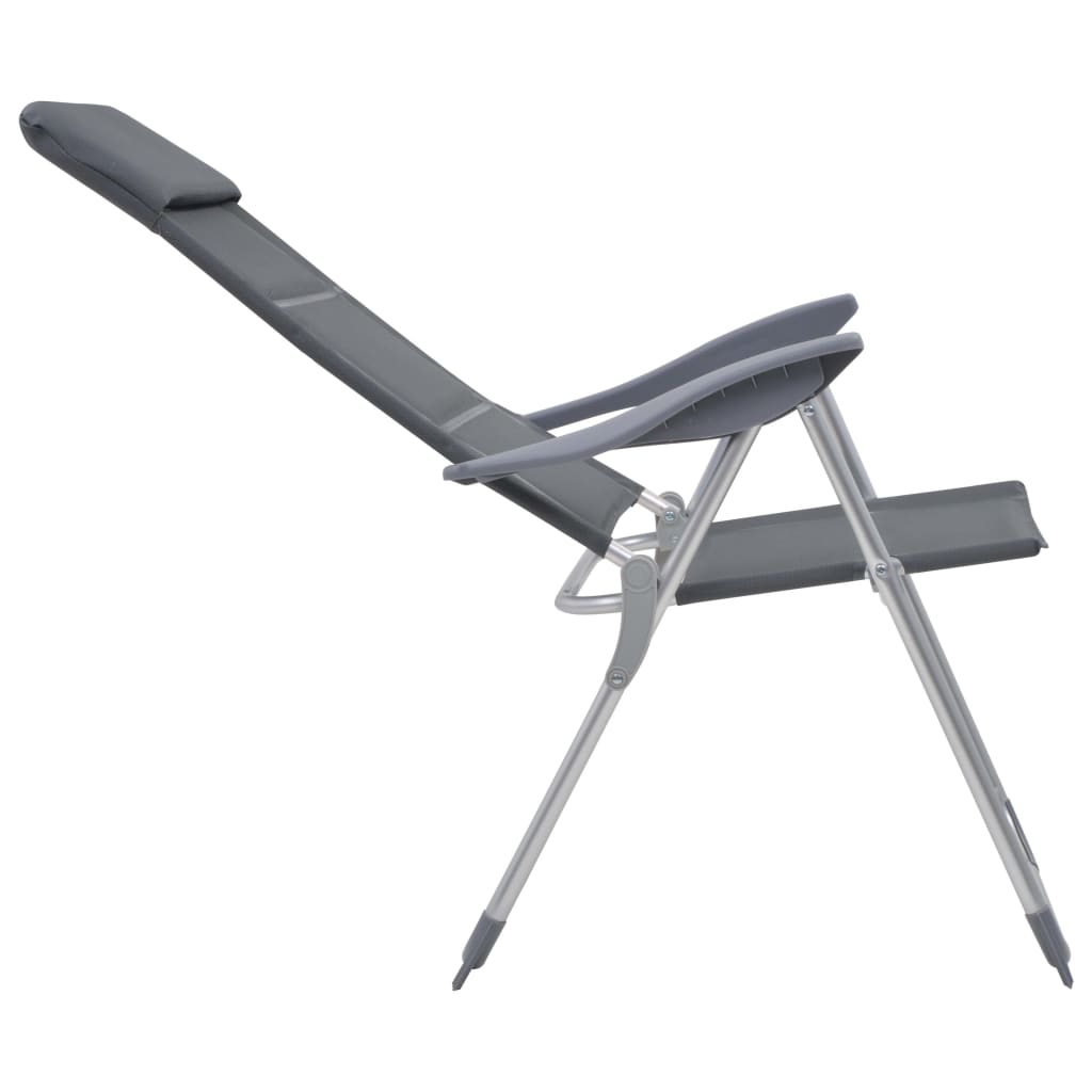 Sedie Da Campeggio 2 Pz In Alluminio 58X69X111 Cm