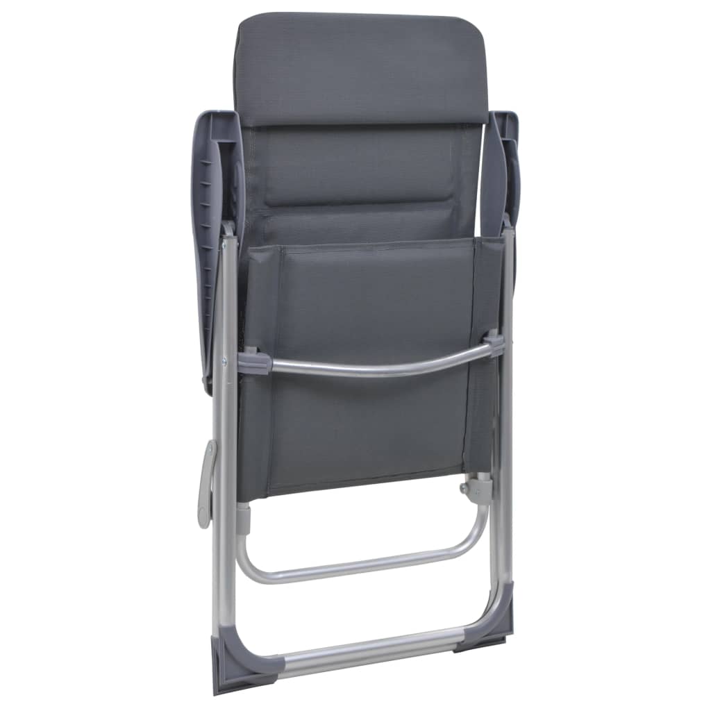 Sedie Da Campeggio 2 Pz In Alluminio 58X69X111 Cm