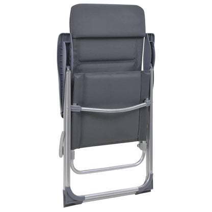 Sedie Da Campeggio 2 Pz In Alluminio 58X69X111 Cm