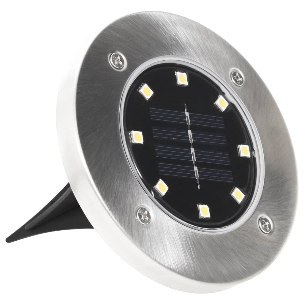 Lampade Solari Da Terra 8 Pz Luci A Led Bianche