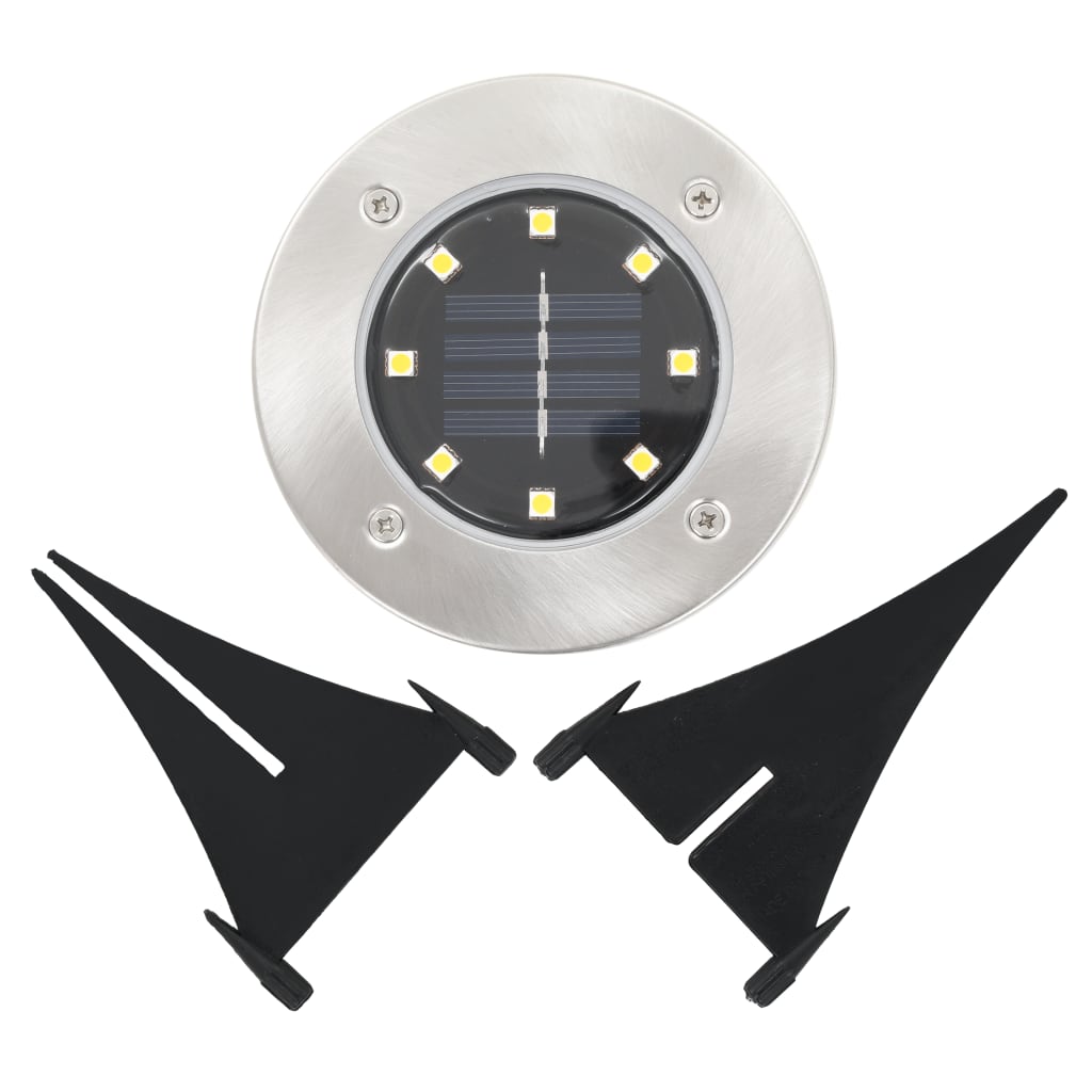 Lampade Solari Da Terra 8 Pz Luci A Led Bianche