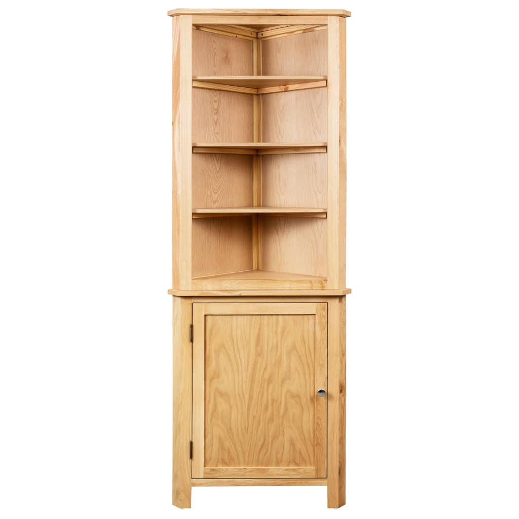 Armadietto Ad Angolo 59X36X180 Cm In Massello Di Rovere