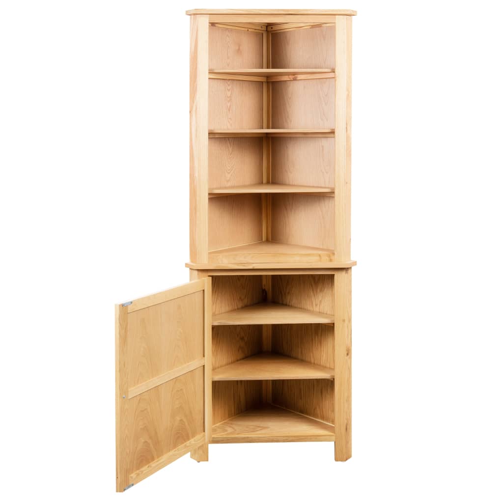 Armadietto Ad Angolo 59X36X180 Cm In Massello Di Rovere