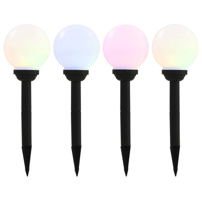 Lampade Solari Da Esterno 8 Pz Led Sferiche 15 Cm Rgb