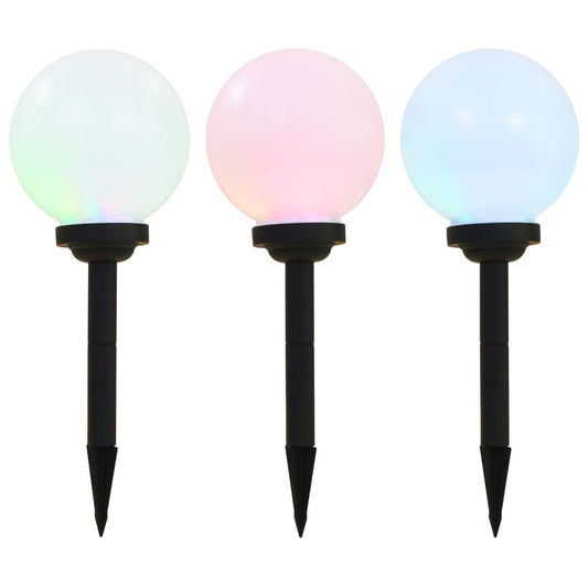 Lampade Solari Da Esterni Sferiche 3 Pz Led Rgb