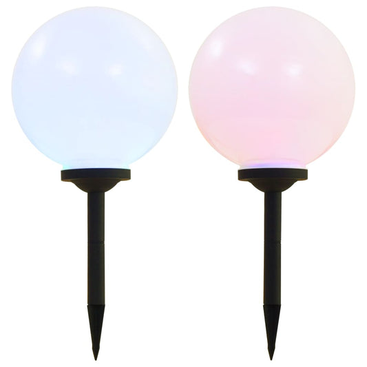 Lampade Solari Da Esterni Sferiche 2 Pz Led Rgb