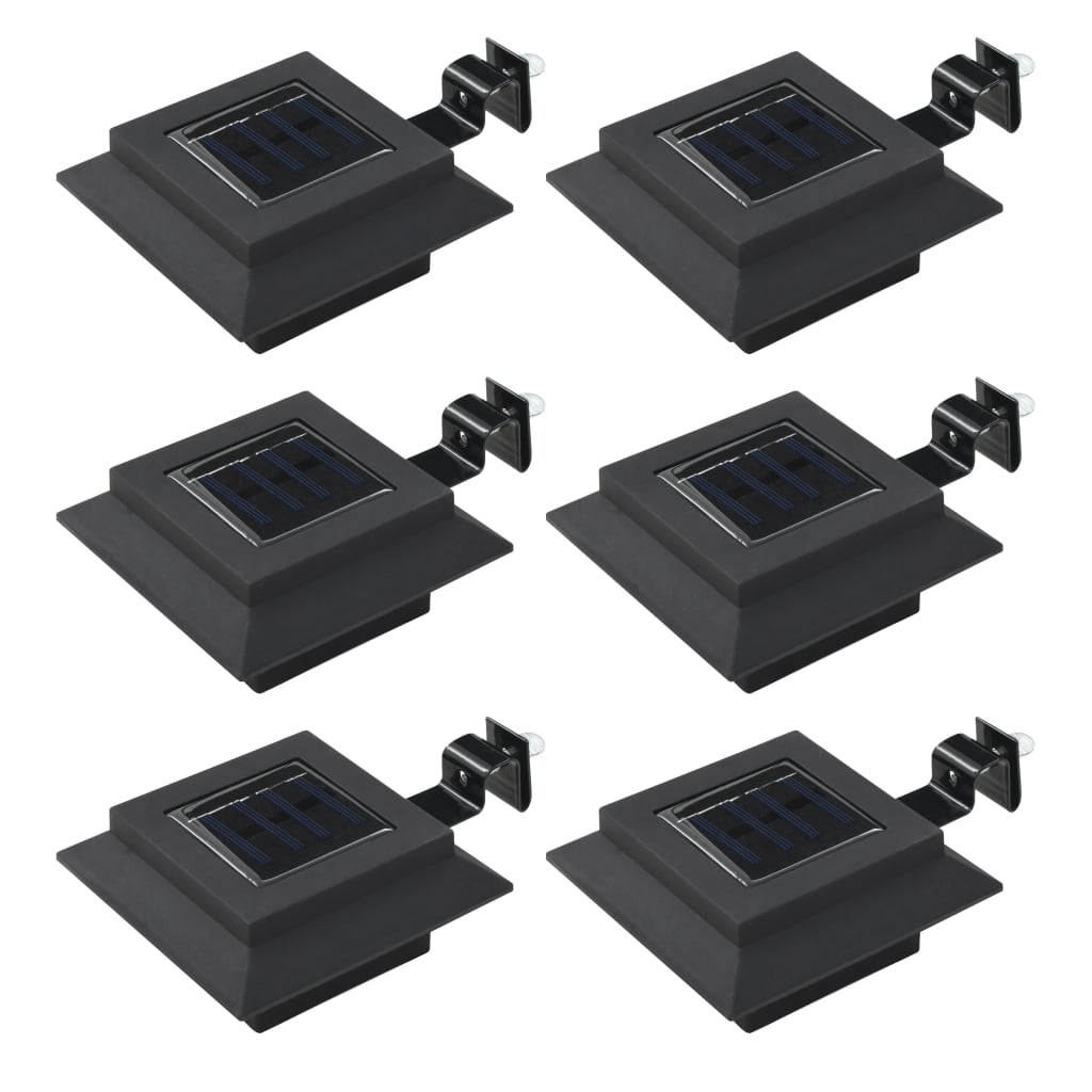 Lampade Solari Da Esterno 12 Pz Led Quadrate 12 Cm Nere