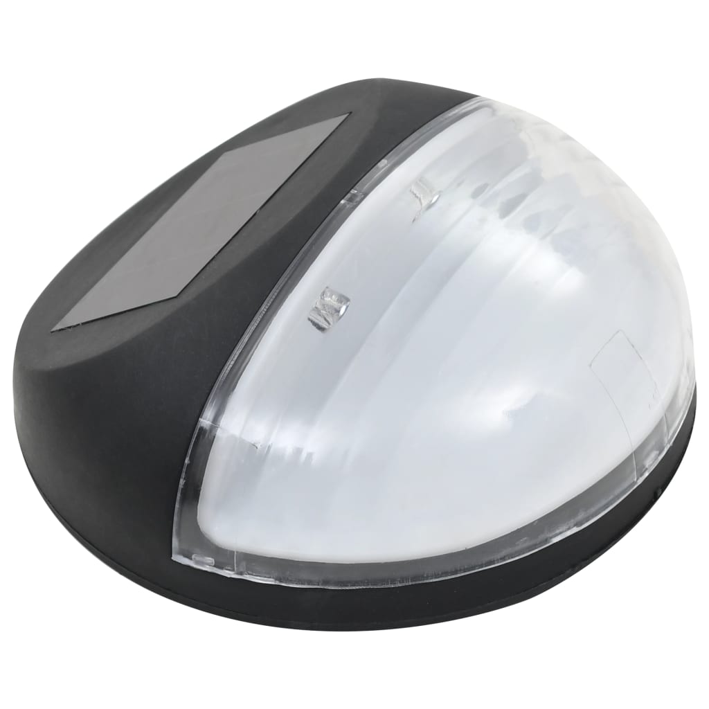 Lampade Solari Da Parete Da Esterni A Led 12 Pz Rotonde Nere