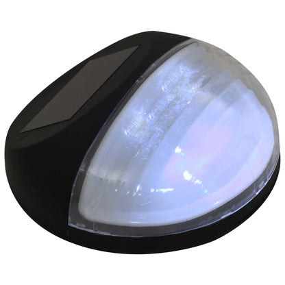 Lampade Solari Da Parete Da Esterni A Led 12 Pz Rotonde Nere
