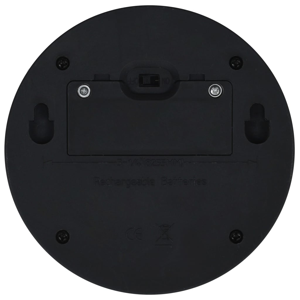 Lampade Solari Da Parete Da Esterni A Led 12 Pz Rotonde Nere