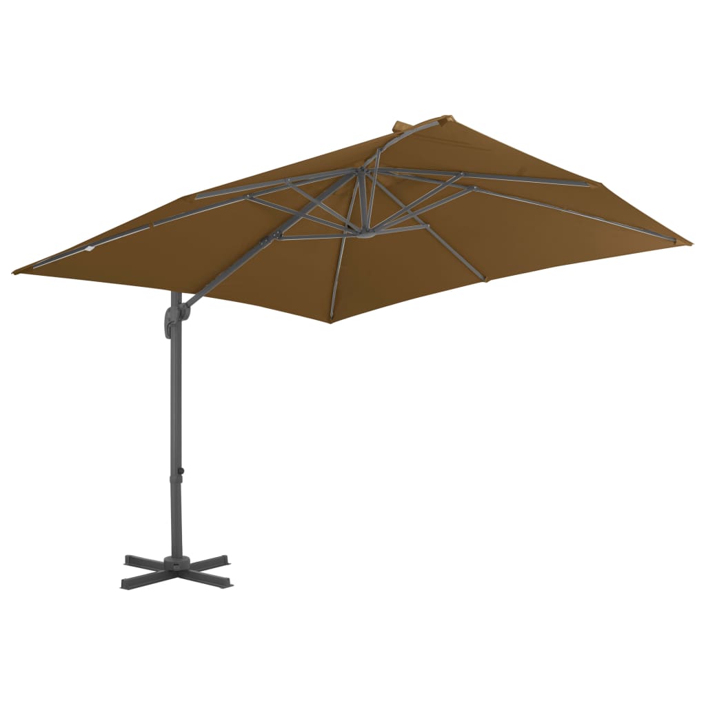 Ombrellone A Sbalzo Palo In Alluminio 300X300Cm Grigio Talpa