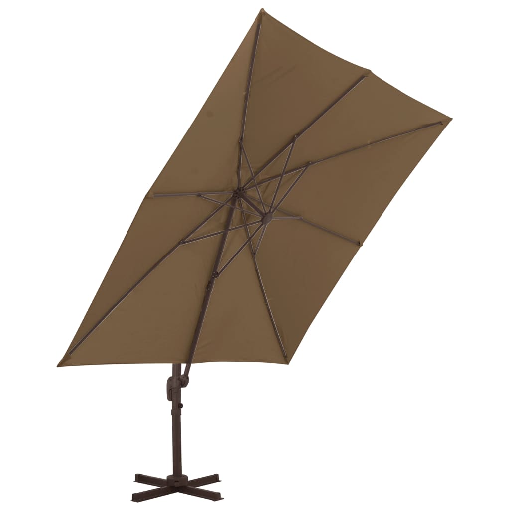Ombrellone A Sbalzo Palo In Alluminio 300X300Cm Grigio Talpa