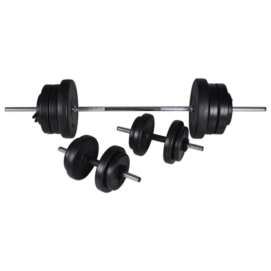 Panca Da Palestra Con Bilanciere E Set Di Manubri 60,5 Kg