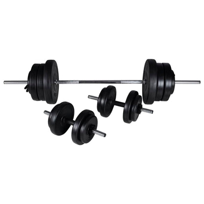 Panca Da Palestra Con Bilanciere E Set Di Manubri 60,5 Kg