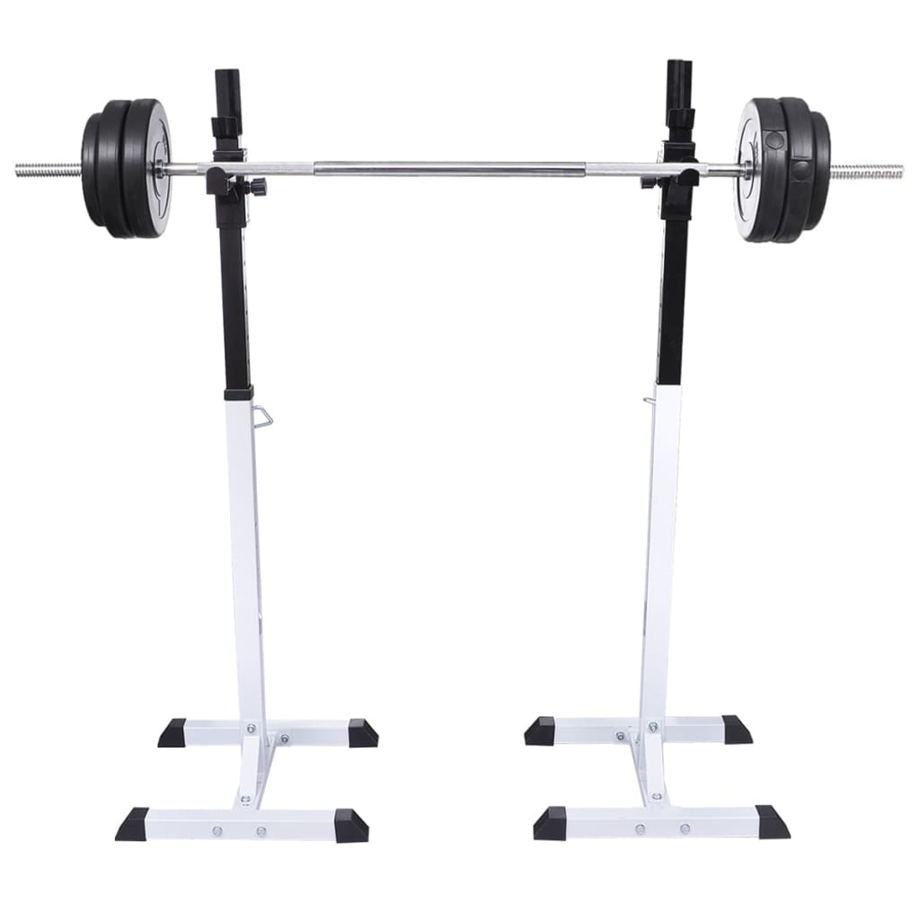 Stazione Per Squat Con Bilanciere E Set Di Manubri Da 30,5 Kg