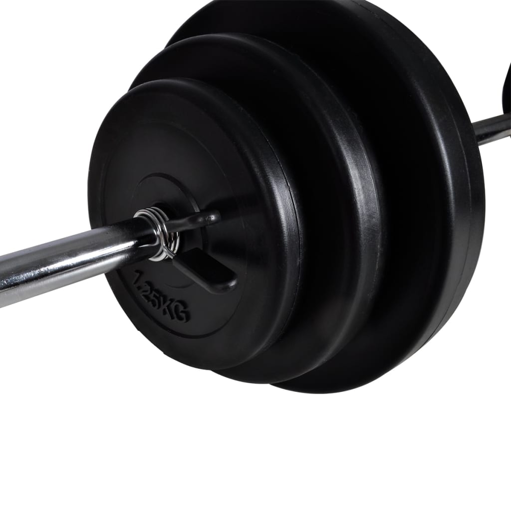 Stazione Per Squat Con Bilanciere E Set Di Manubri Da 30,5 Kg