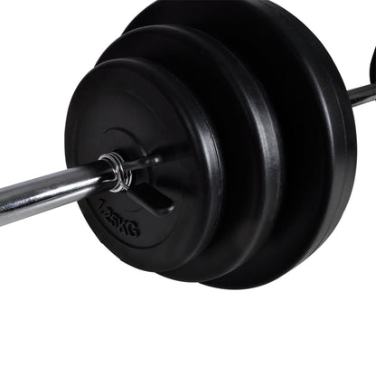 Stazione Per Squat Con Bilanciere E Set Di Manubri Da 30,5 Kg
