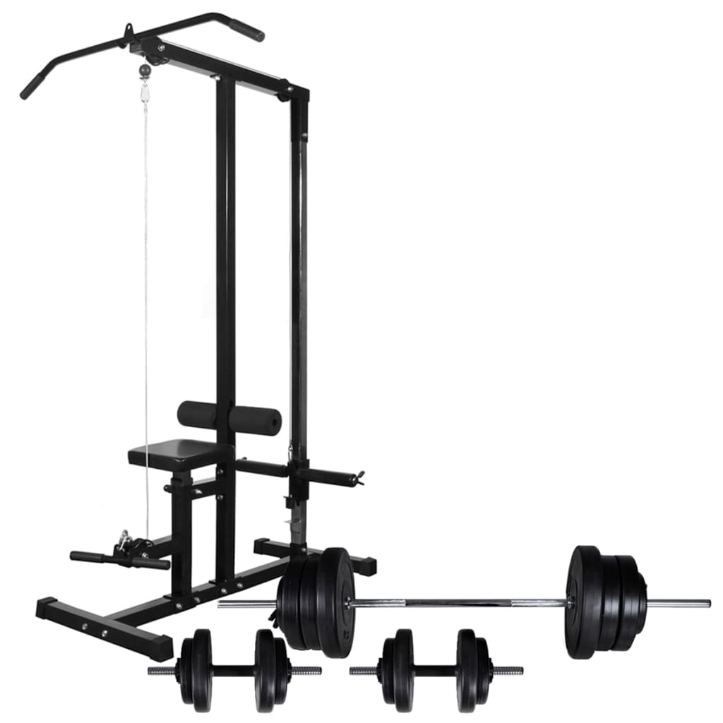Macchina Multistazione Con Bilanciere E Set Di Manubri 60,5 Kg
