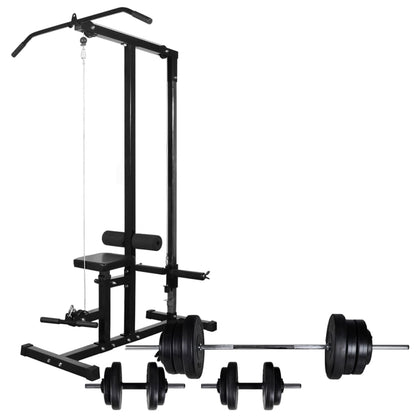 Macchina Multistazione Con Bilanciere E Set Di Manubri 60,5 Kg