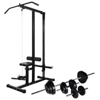 Macchina Multistazione Con Bilanciere E Set Di Manubri 60,5 Kg